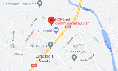 Adresse de la Direction Régionale du Haut commissariat au Plan à Errachidia