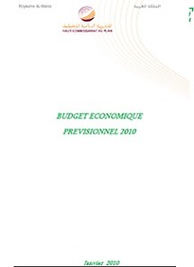 Budget économique prévisionnel 2010 Budget économique prévisionnel 2010