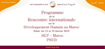 Programme de la Rencontre internationale sur le Développement Humain au Maroc