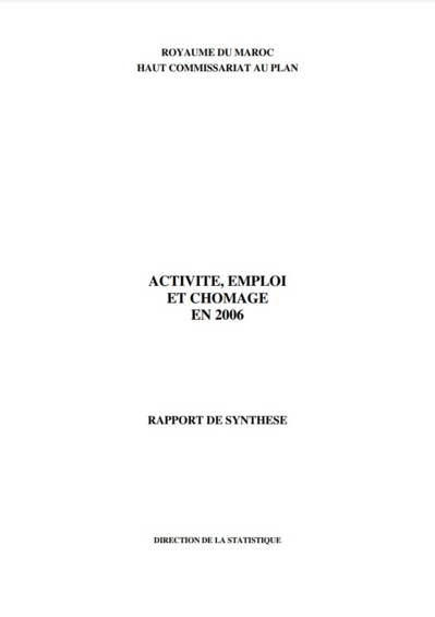 Activité, emploi et chômage, rapport de synthèse (annuel), 2006