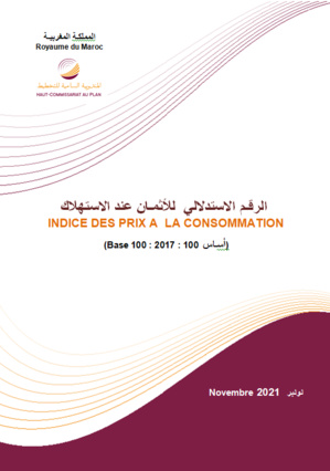 L’Indice des prix à la consommation (IPC). (Base 100 _ 2017 _ 100 أساس). Novembre 2021