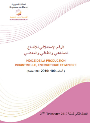 L’Indice de la production industrielle, énergétique et minière (IPIEM). (Base 100 : 2010 : 100 أساس). Deuxième trimestre 2017 L’Indice de la production industrielle, énergétique et minière (IPIEM). (Base 100 : 2010 : 100 أساس). Deuxième trimestre 2017