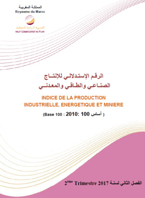 L’Indice de la production industrielle, énergétique et minière (IPIEM). (Base 100 : 2010 : 100 أساس). Deuxième trimestre 2017