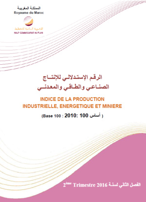 L’Indice de la production industrielle, énergétique et minière (IPIEM). (Base 100 : 2010 : 100 أساس). Deuxième trimestre 2016