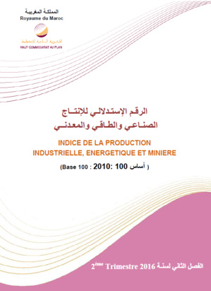L’Indice de la production industrielle, énergétique et minière (IPIEM). (Base 100 : 2010 : 100 أساس). Deuxième trimestre 2016 L’Indice de la production industrielle, énergétique et minière (IPIEM). (Base 100 : 2010 : 100 أساس). Deuxième trimestre 2016