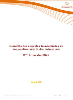 Résultats des enquêtes trimestrielles de conjoncture auprès des entreprises, 2ème trimestre 2022 Résultats des enquêtes trimestrielles de conjoncture auprès des entreprises, 2ème trimestre 2022