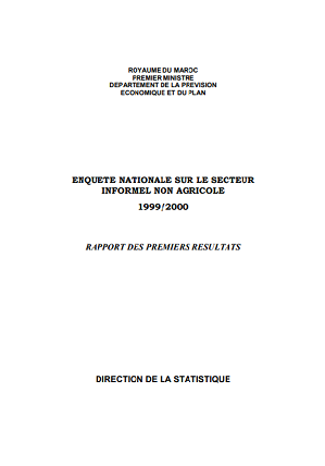 Enquête nationale sur le secteur informel non agricole 1999/2000 - Rapport des premiers résultats