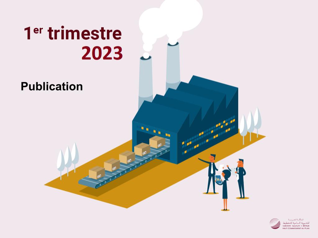 L’Indice de la production industrielle, énergétique et minière (IPIEM). (Base 100 : 2015 : 100 أساس). Premier trimestre 2023