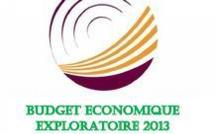 Budget économique exploratoire 2013