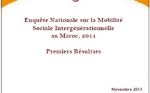 Premiers Résultats de l'Enquête Nationale sur la Mobilité Sociale Intergénérationnelle au Maroc, 2011