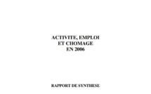 Activité, emploi et chômage, rapport de synthèse (annuel), 2006