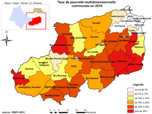 Le taux de pauvreté multidimensionnelle communale 2014