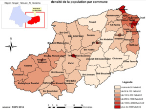 La densité de la population par commune