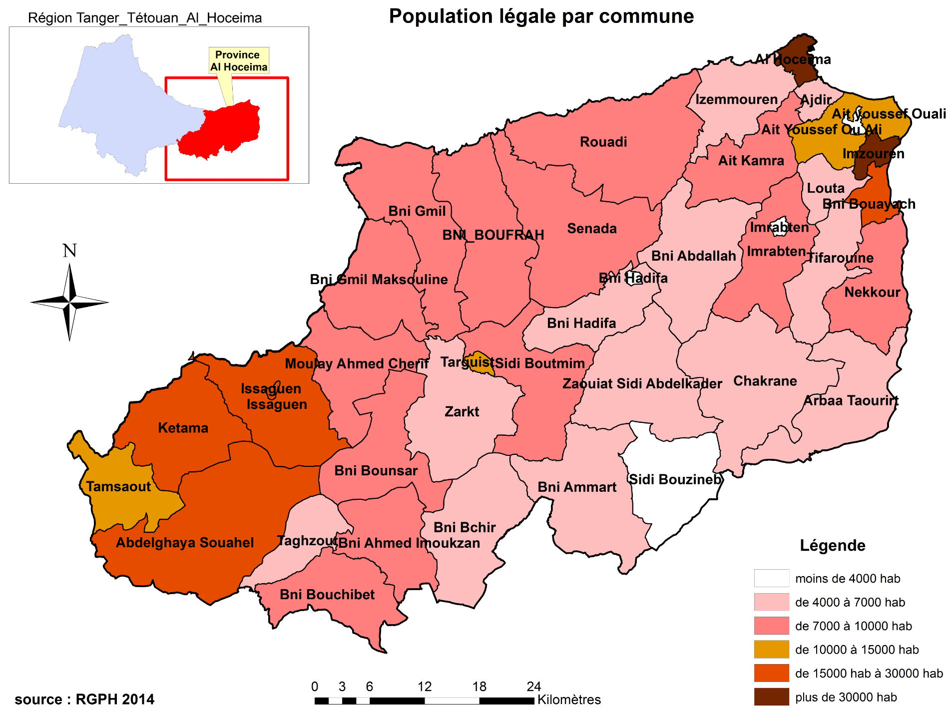 La population légale par commune