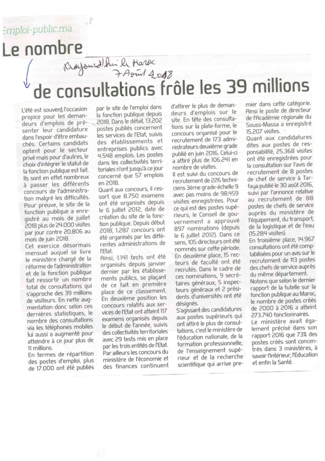 PRESSE REGION CASABLANCA SETTAT PRESSE REGION CASABLANCA SETTAT