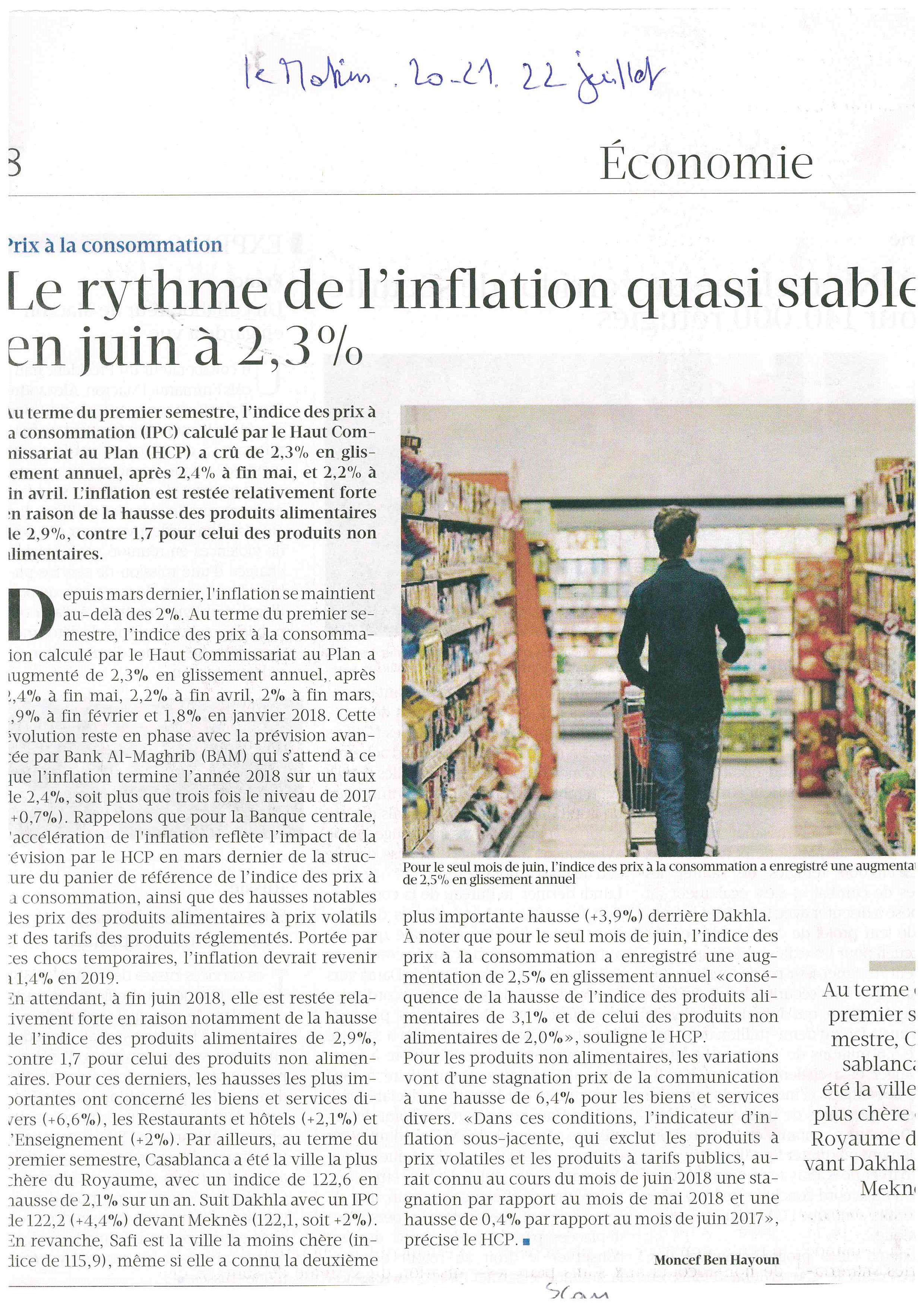 LE MATIN 22/07/18 LE MATIN 22/07/18