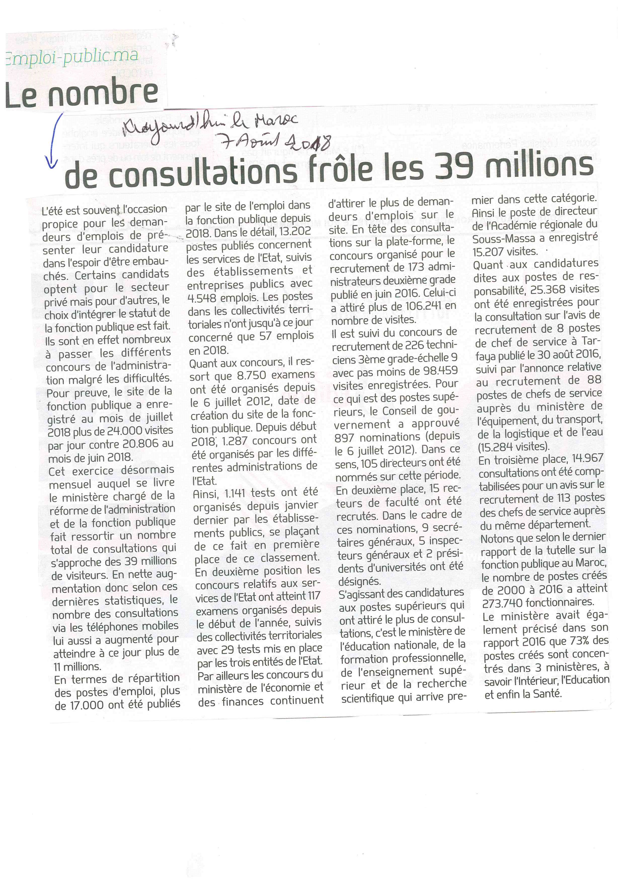 PRESSE REGION CASABLANCA SETTAT PRESSE REGION CASABLANCA SETTAT