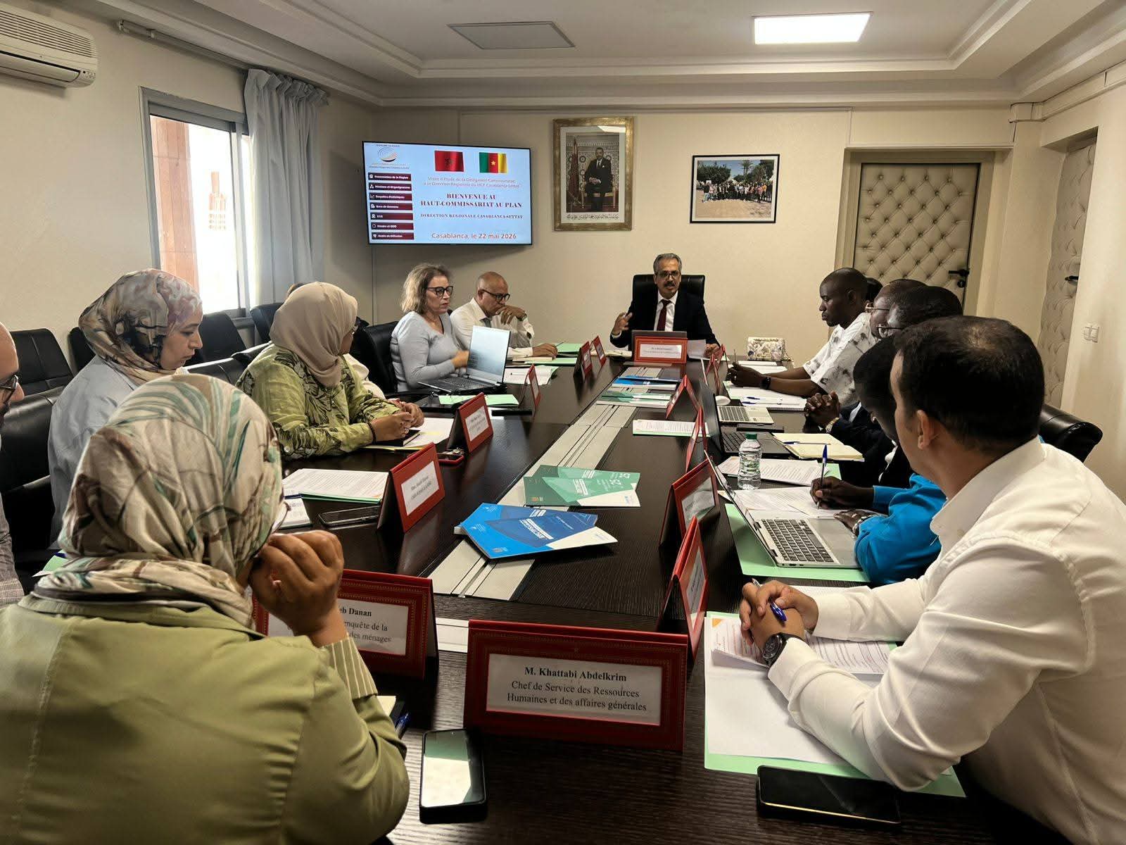 Visite de la délégation de l'Institut National de la Statistique (INS) du Cameroun à la Direction régionale Casablanca-Settat