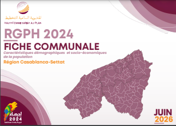 RGPH 2024. Caractéristiques démographiques et socio-économiques de la Population. Fiches communales des la région Casablanca-Settat 