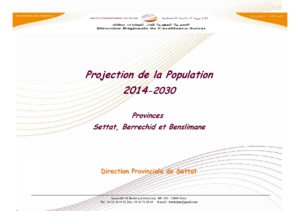 PROJECTIONS DE LA POPULATION 2014-2030 PROJECTIONS DE LA POPULATION 2014-2030