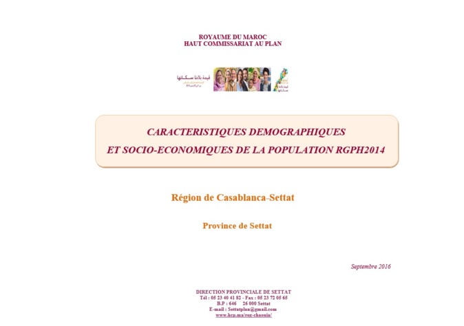 Fiches Communales RGPH 2014 Fiches Communales RGPH 2014