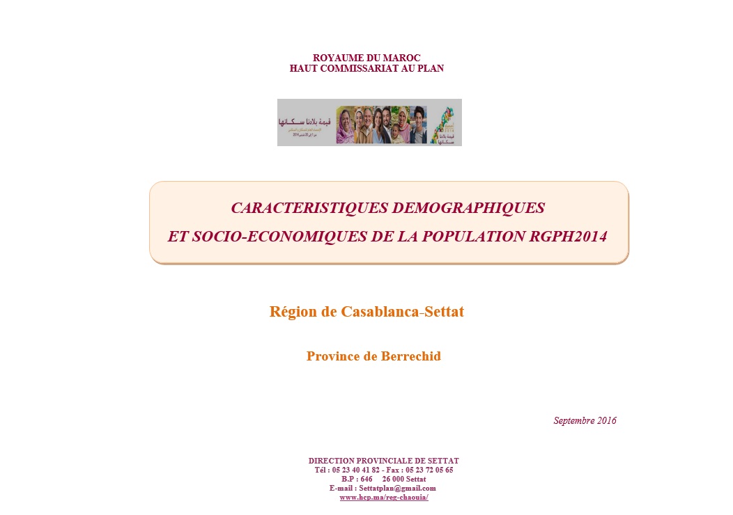 Fiches Communales RGPH 2014 Fiches Communales RGPH 2014