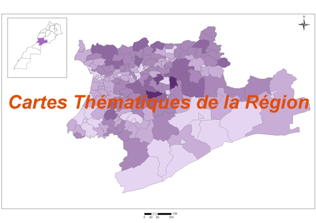 Cartes thématiques de la région : Emploi Cartes thématiques de la région : Emploi
