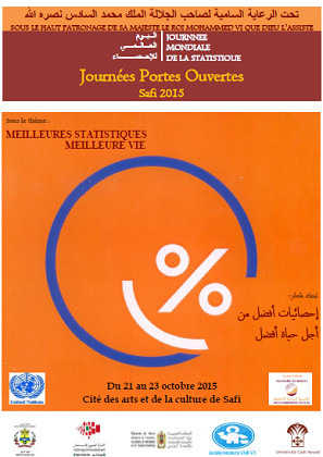 Communiqué de la Direction Régionale au Plan de Doukala-Abda: Sous le Haut-Patronage de Sa Majesté le Roi Mohammed VI, le Royaume du Maroc célèbre la Journée Mondiale de la Statistique