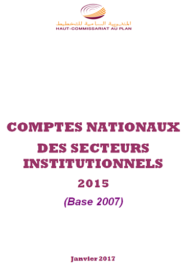 Comptes nationaux  des secteurs institutionnels 2015 (Base 2007)