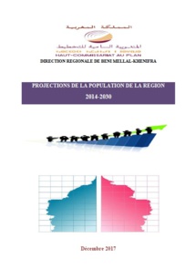 Projections de la population de la région Béni Mellal- Khenifra 2014-2030 Projections de la population de la région Béni Mellal- Khenifra 2014-2030