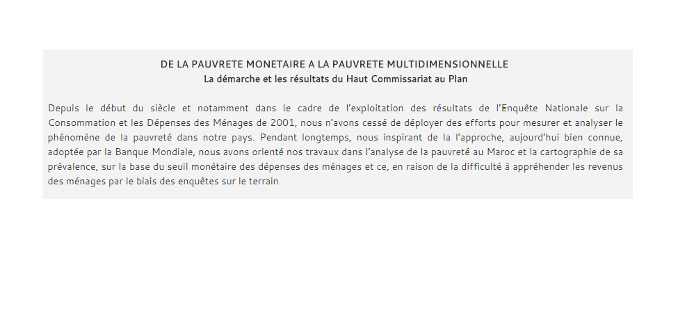 Introduction par Monsieur Ahmed Lahlimi Alami, Haut-Commissaire au Plan, à la présentation de la cartographie de la pauvreté multidimensionnelle 2014