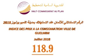 الرقم الاستدلالي للأثمان عند الاستهلاك بمدينة كلميم يوليوز 2018