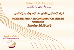 INDICE DES PRIX À LA CONSOMMATION DANS LA VILLE DE GUELMIM MOIS JANVIER 2019 INDICE DES PRIX À LA CONSOMMATION DANS LA VILLE DE GUELMIM MOIS JANVIER 2019