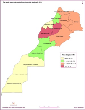 Carte de pauvreté multidimensionnelle Région GON 2014