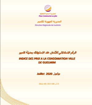 INDICE DES PRIX À LA CONSOMMATION DANS LA VILLE DE GUELMIM MOIS JUILLET 2020 INDICE DES PRIX À LA CONSOMMATION DANS LA VILLE DE GUELMIM MOIS JUILLET 2020