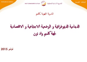 La dynamique démographique et situation socio économique de la région guelmim oued noun La dynamique démographique et situation socio économique de la région guelmim oued noun