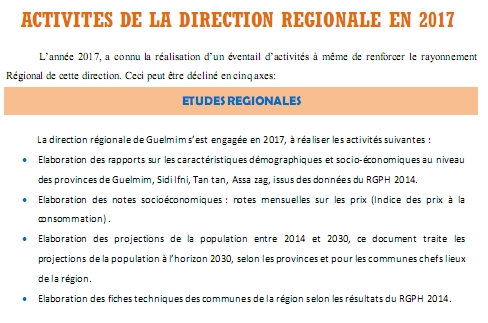 PARTICIPATION AUX ACTIVITES REGIONALES EN 2017