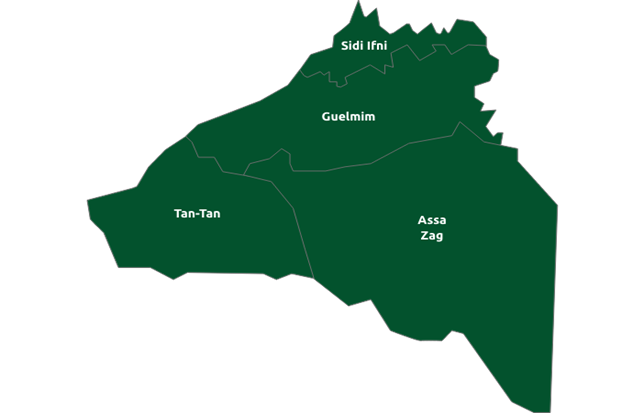 Vue d’ensemble de la région Guelmim-Oued Noun