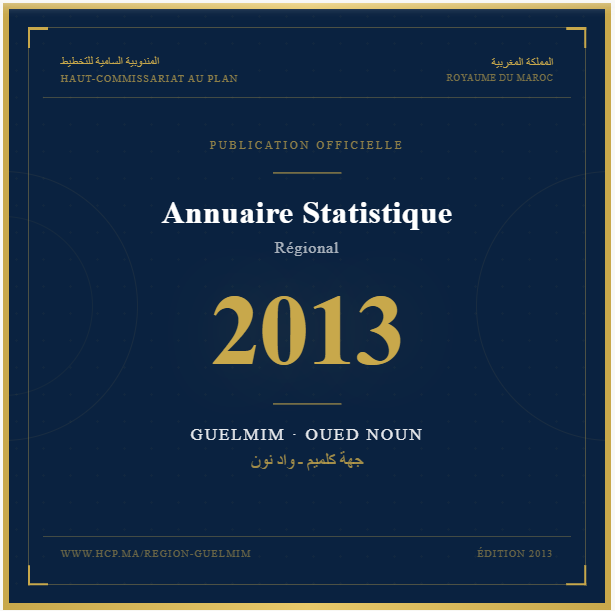 Annuaire Statistique de la Région Guelmim-Oued Noun – 2013