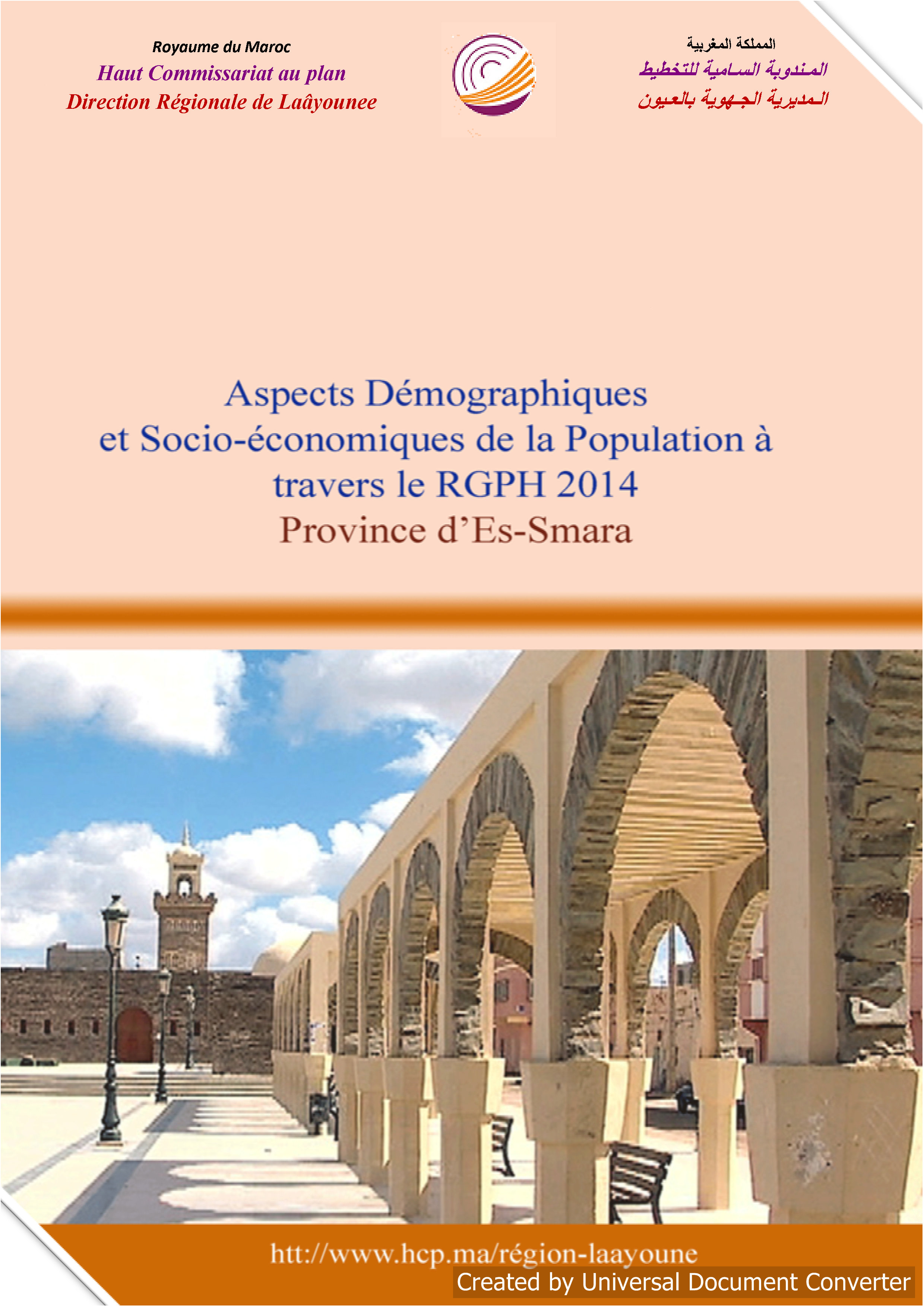 Aspects Démographiques et Socio-économiques de la Population à travers le RGPH 2014 Province d'Es-Smara.