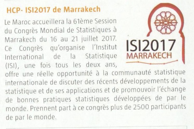 HCP: ISI2017 de Marrakech HCP: ISI2017 de Marrakech