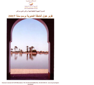 تقرير حول أنشطة مديرية التخطيط لجهة مراكش-أسفي بمراكش لسنة 2017