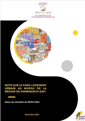 Indicateurs du parc logement urbain de la région de Marrakech-Safi en 2024; par province et par commune. Indicateurs du parc logement urbain de la région de Marrakech-Safi en 2024; par province et par commune.