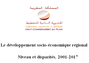 Le développement socio-économique régional "Niveau et disparités, 2001-2017"
