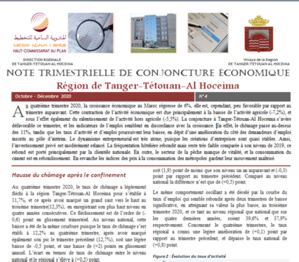 Note de Conjoncture économique - 4ème trimestre 2020 Note de Conjoncture économique - 4ème trimestre 2020
