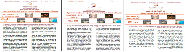 Note d'information de la DRTTA / L'IPC de Juillet 2021 publié en trois langues: l'arabe, le français et l'anglais