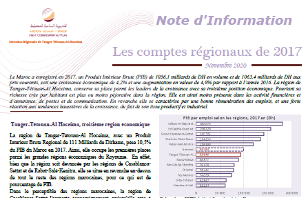 Note d'information sur les comptes régionaux 2017